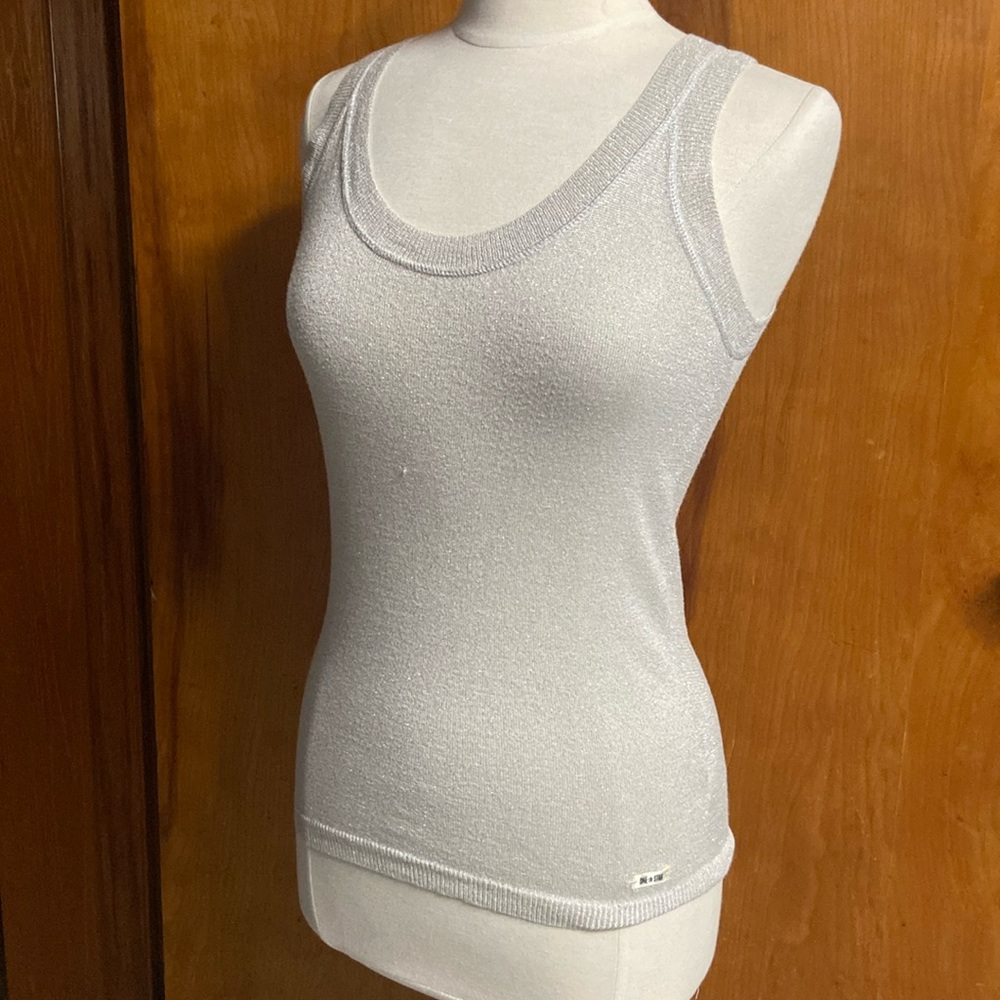 Converse One Star Silver Tank Top Size Medium